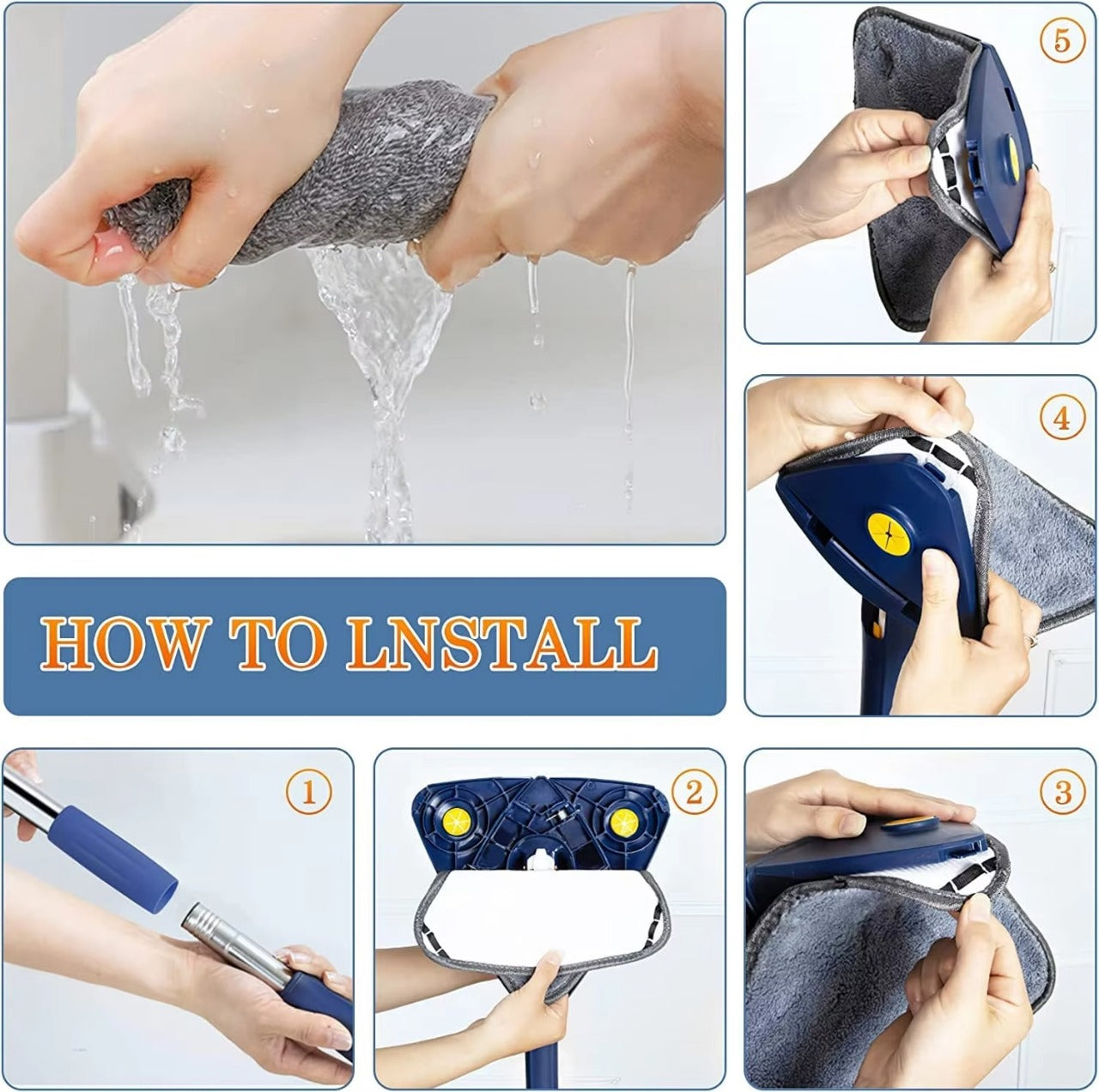 3 in 1 Triangular Twister Mop