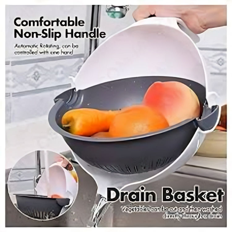 7-in-1 Multifunctional Vegetable Cutter with Rotating Drain Basket