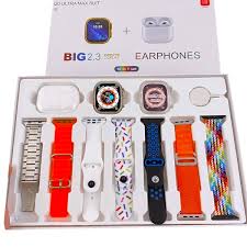 i20 Ultra Smartwatch – 10-in-1 Bundle with Wireless Earbuds, Custom Straps