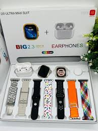 i20 Ultra Smartwatch – 10-in-1 Bundle with Wireless Earbuds, Custom Straps