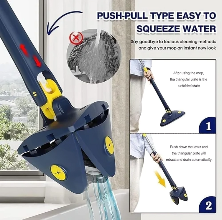 3 in 1 Triangular Twister Mop