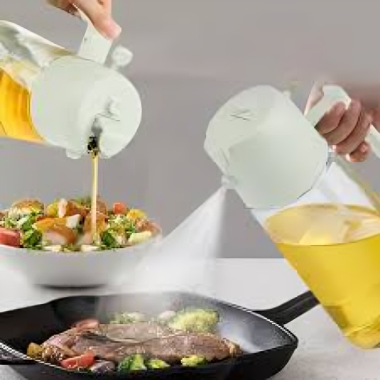 2-in-1 Oil Spray & Pour Bottle for Cooking