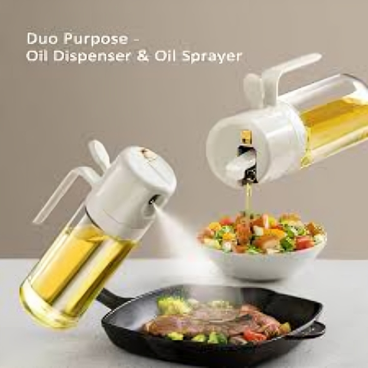 2-in-1 Oil Spray & Pour Bottle for Cooking