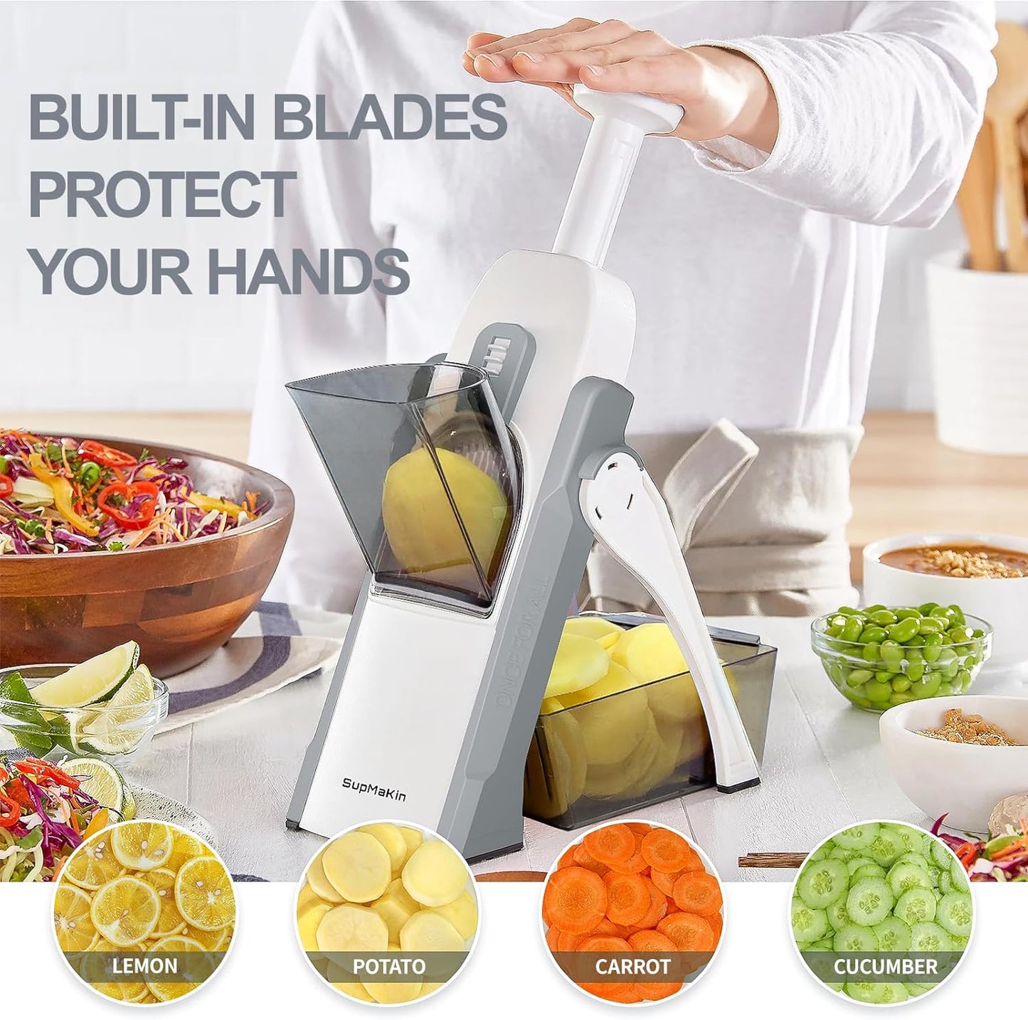 5-in-1 Multifunctional Mandoline Vegetable Slicer & Cutter