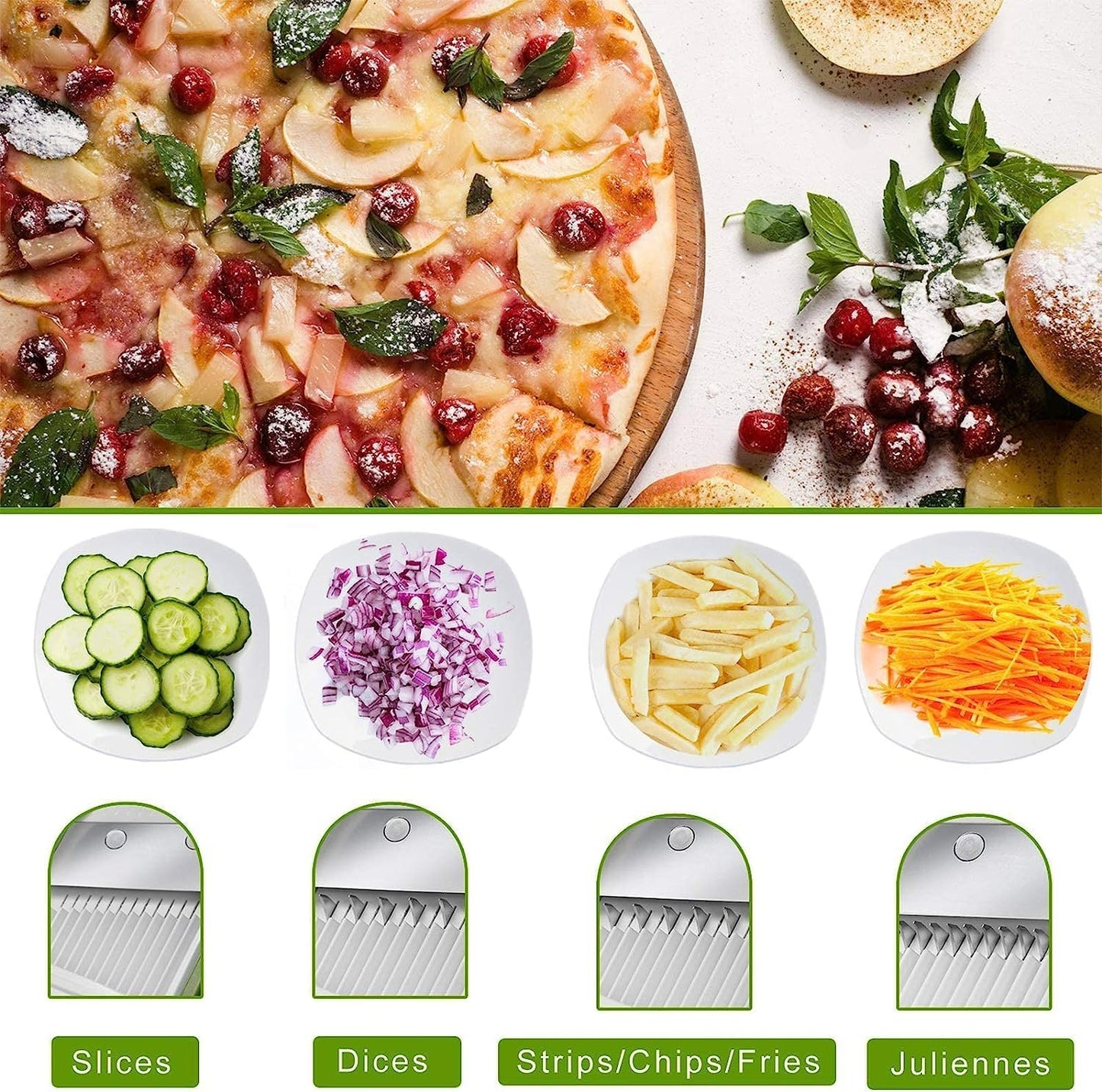 5-in-1 Multifunctional Mandoline Vegetable Slicer & Cutter