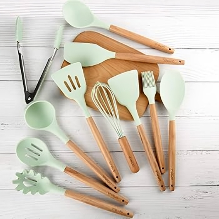 12 PCS Silicone Kitchen Utensils Set β Non-Stick & Heat Resistant