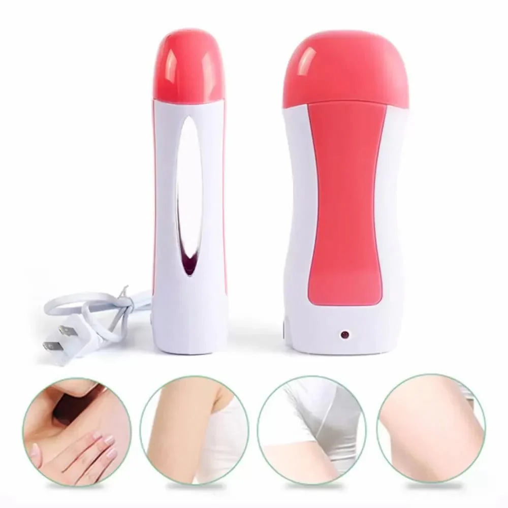 3 in 1 Depilatory Wax Warmer Roller – Painless Hair Removal at Home
