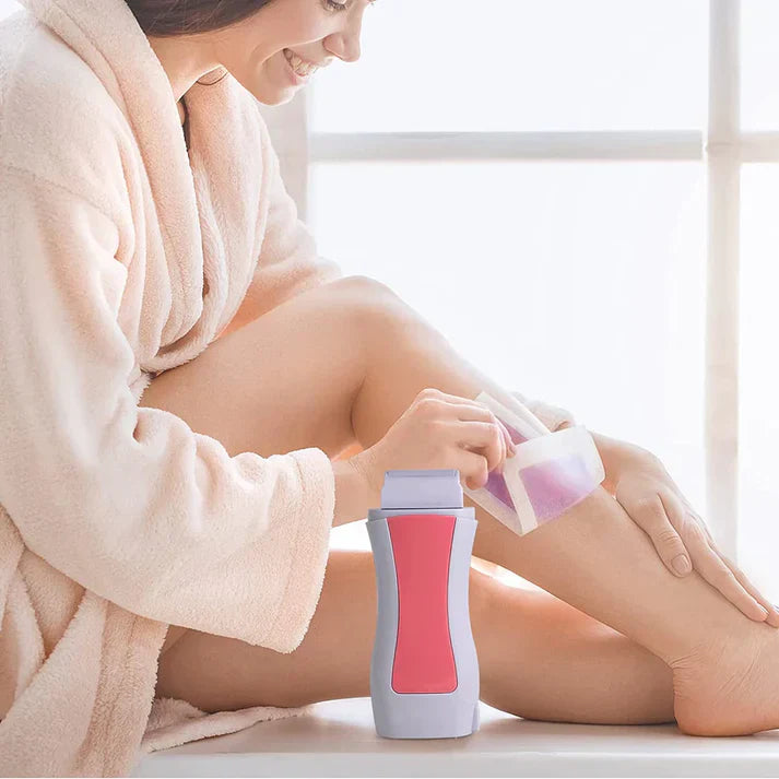 3 in 1 Depilatory Wax Warmer Roller – Painless Hair Removal at Home