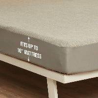 Water Proof Terry Cotton Mattress Protector | Machine Washable | Super Soft | Fits Mattress Upto 10 inches