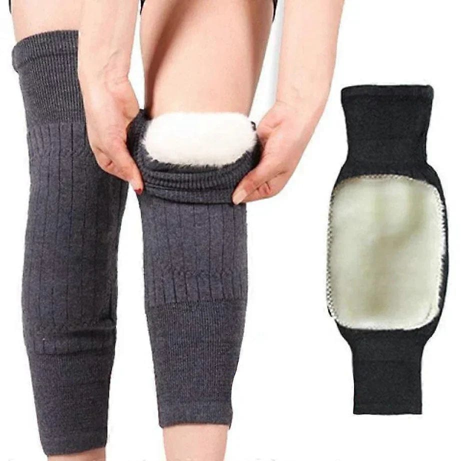 Knee Warmer – Woolen Blend Thermal Leg Warmers - Unisex Elastic Knee Support for Men & Women