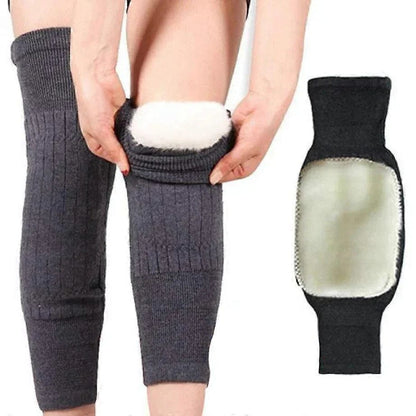 Knee Warmer – Woolen Blend Thermal Leg Warmers - Unisex Elastic Knee Support for Men & Women