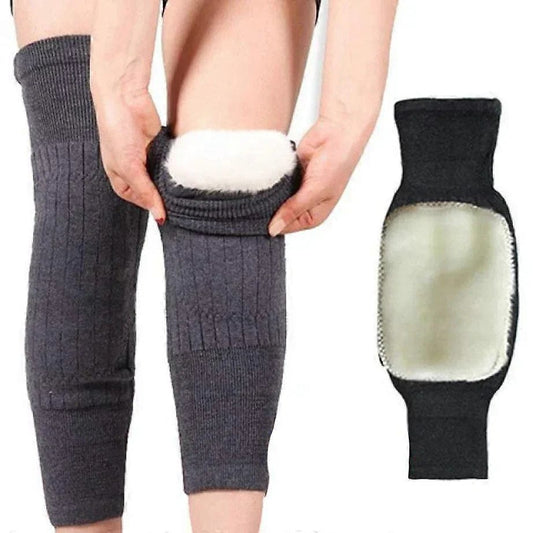Knee Warmer – Woolen Blend Thermal Leg Warmers - Unisex Elastic Knee Support for Men & Women