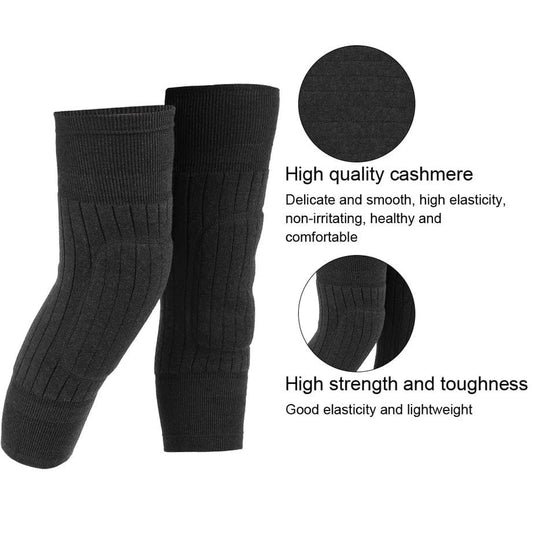 Knee Warmer – Woolen Blend Thermal Leg Warmers - Unisex Elastic Knee Support for Men & Women