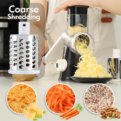 Multifunctional TableTop Vegetable Drum Grater - Slicer/Cutter