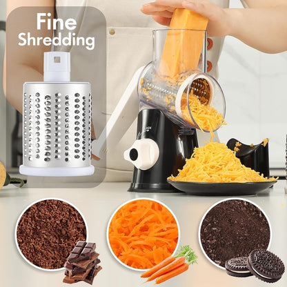 Multifunctional TableTop Vegetable Drum Grater - Slicer/Cutter