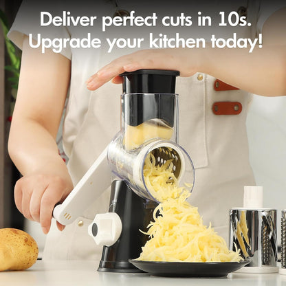 Multifunctional TableTop Vegetable Drum Grater - Slicer/Cutter