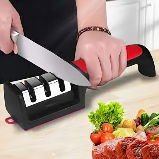 3-in-1 Professional Knife Sharpener - Easy & Handheld Sharpening