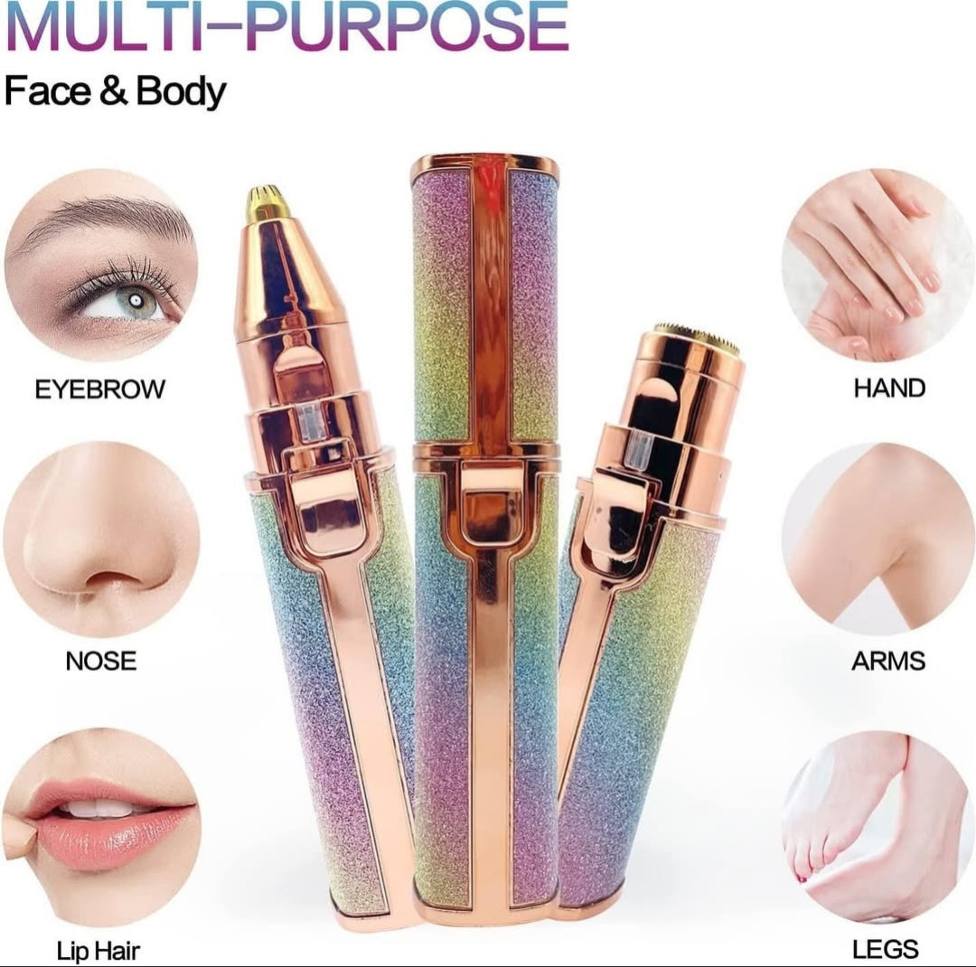 2-in-1 Flawless | Hair Remover & Eyebrow Trimmer – Painless, Portable & Rechargeable