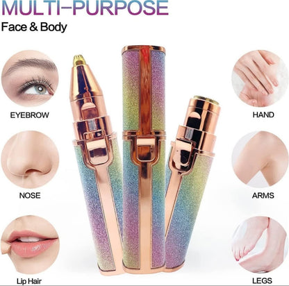 2-in-1 Flawless | Hair Remover & Eyebrow Trimmer – Painless, Portable & Rechargeable