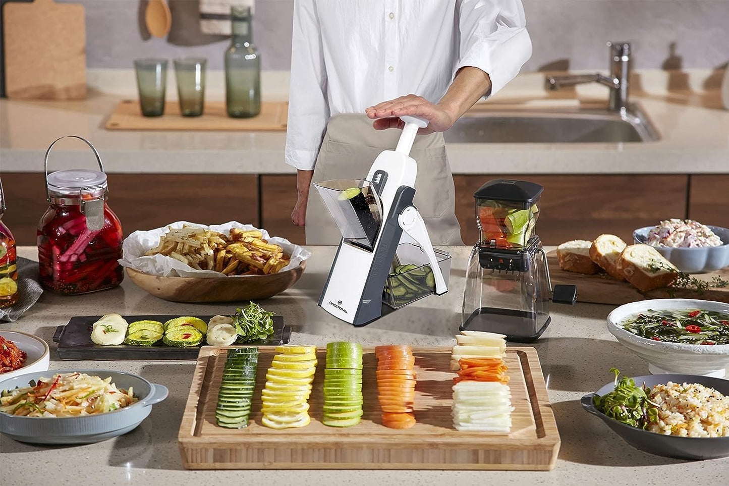 5-in-1  Multifunctional Mandoline Vegetable Slicer & Cutter