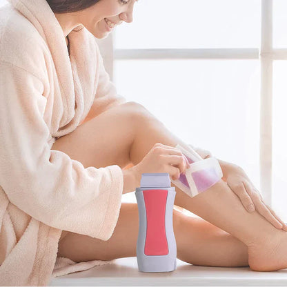 3 in 1 Depilatory Wax Warmer Roller – Painless Hair Removal at Home